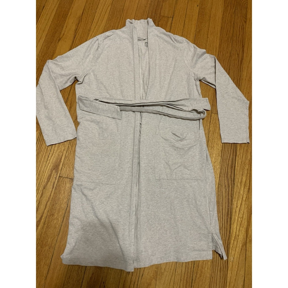 Pact Organic Cotton Oatmeal Colored Robe Women's Size Medium